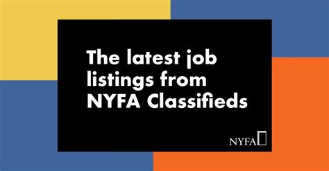 nyfa jobs|nyfa classifieds jobs.